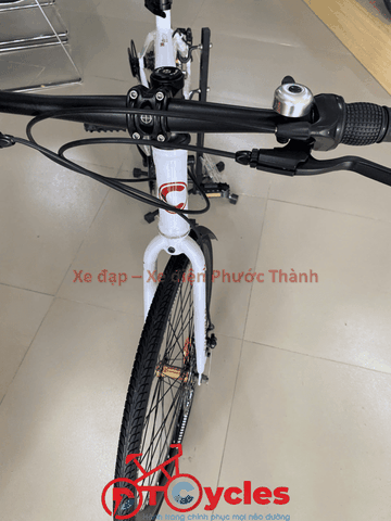 Xe đạp Touring CHAPMAN Bánh 600 Có đề màu Trắng-Bạc
