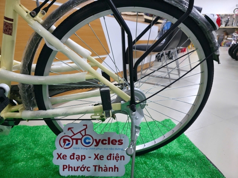 Xe đạp đường phố HOPE Bánh 26 inch màu Vàng Kem