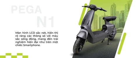 Xe điện Pega N1 màu Xám Nhám