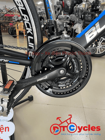 Xe đạp đua BlackLine Bánh 700c Khung nhôm màu Đen-Cam