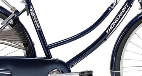 Xe đạp nữ Thống Nhất GN05 26 Sườn đôi dáng cong màu Xanh dương-Tím BATWHEEL