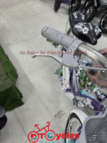 Xe đạp trẻ em nữ PTCYCLES Windows 500 Sườn đơn thiên nga màu Tím