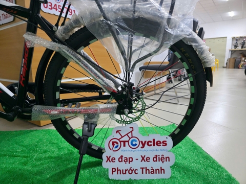 Xe đạp địa hình SMQI Bánh 26 inch 1-Speed màu Đen-Đỏ