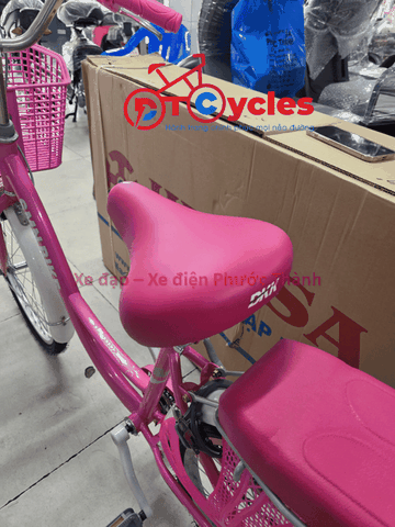 Xe đạp nữ PTCYCLES Windows 580 Sườn đơn thiên nga màu Hồng 2