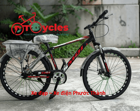 Xe đạp địa hình SMQI Bánh 26 inch 1-Speed màu Đen-Đỏ