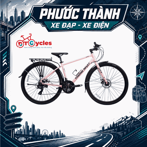 Xe đạp Touring Thống Nhất CPD màu Hồng Nhạt