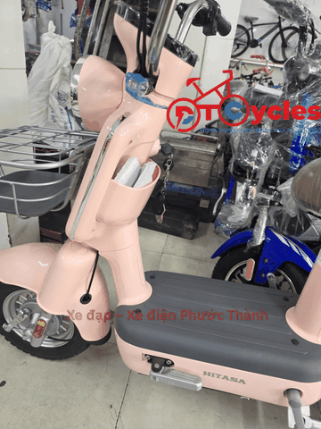 Xe điện Hitasa Q8 Bánh lùn màu Hồng