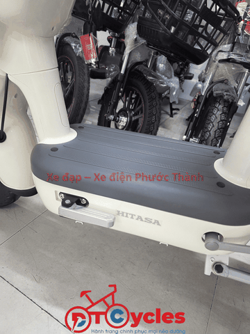 Xe điện Hitasa Q8 Bánh lùn màu Kem