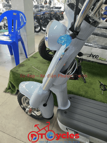 Xe điện Hitasa Q8 Bánh lùn màu Xanh Ngọc