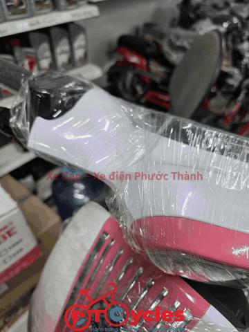 Xe điện Hitasa SEVI màu Trắng ánh Hồng