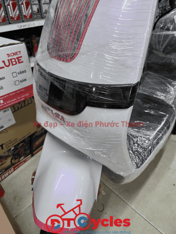 Xe điện Hitasa SEVI màu Trắng ánh Hồng