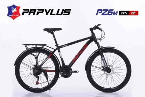 Xe đạp địa hình Papyplus PZ6M - màu Đen-Đỏ