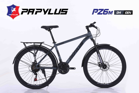 Xe đạp địa hình Papyplus PZ6M màu Ghi-Đen