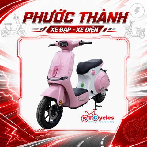 Xe điện Sonco Lyn màu Hồng Trắng