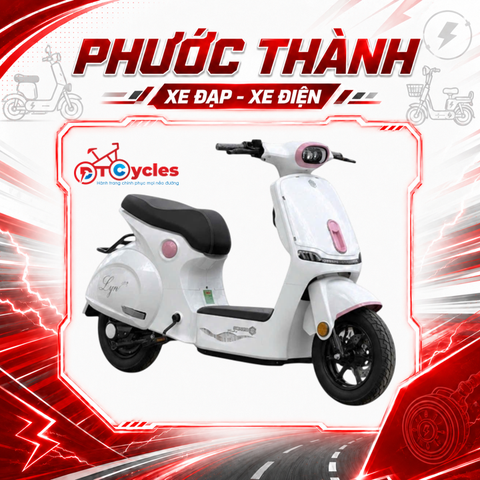 Xe điện Sonco Lyn màu Trắng Hồng