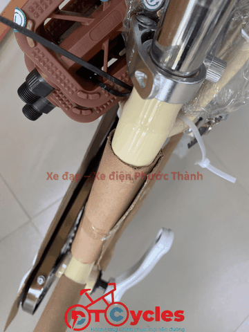 Xe đạp nữ Thống Nhất New 24 2026 màu Vàng kem