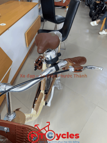 Xe đạp nữ Thống Nhất New 24 2026 màu Vàng kem