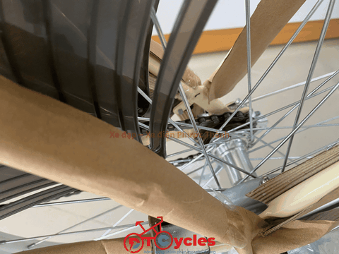 Xe đạp nữ Thống Nhất New 24 2026 màu Vàng kem