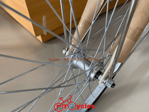 Xe đạp nữ Thống Nhất New 24 2026 màu Vàng kem