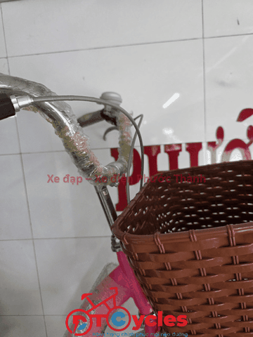 Xe đạp nữ Hitasa 580N sờn đơn thiên nga màu Hồng