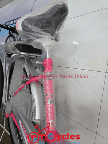 Xe đạp nữ Hitasa 580N sờn đơn thiên nga màu Hồng