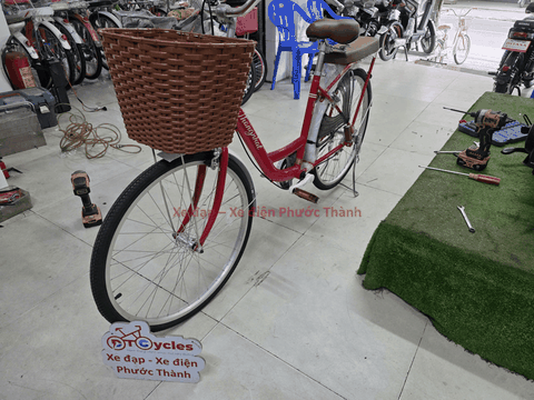Xe đạp nữ Thống Nhất New 24 2026 màu Đỏ