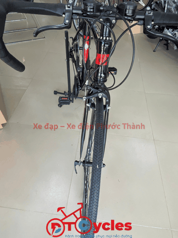 Xe đạp đua TKYLAUS Bánh 700c Hợp kim màu Đen-Đỏ