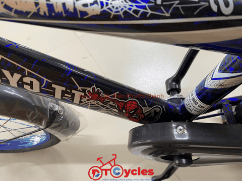 Xe đạp trẻ em nam PTCYCLES TT16 Sườn đôi màu Xanh Đen