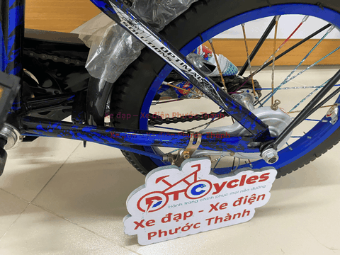 Xe đạp trẻ em nam PTCYCLES TT16 Sườn đôi màu Xanh Đen