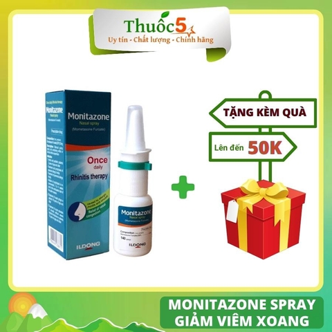 MONITAZONE SPRAY HỖ TRỢ VIÊM XOANG, VIÊM MŨI DỊ ỨNG LỌ 18ML