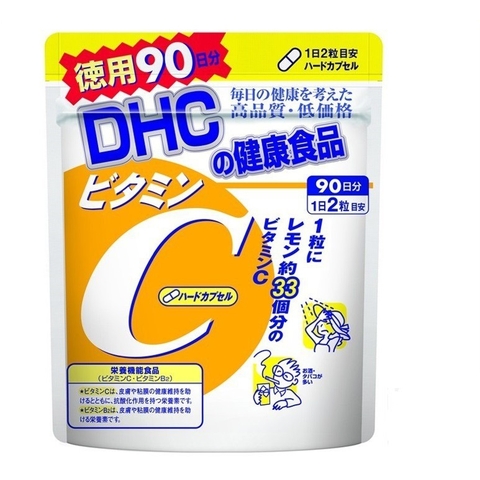 DHC Vitamin C Hard Capsule Viên Uống Bổ Sung Vitamin C Tăng Sức Đề Kháng Hộp 180 Viên