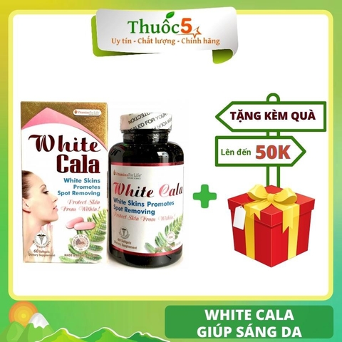 White Cala Giúp Chống Nắng Tự Nhiên, Sáng Da, Bảo Vệ Da Hộp 60 Viên