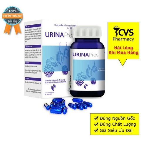 URINA PROS - Viên Uống Giúp Thông Tiểu, Giảm Kích Thước U Xơ Tiền Liệt Tuyến