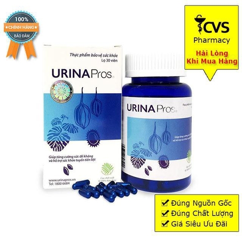 URINA PROS - Viên Uống Giúp Thông Tiểu, Giảm Kích Thước U Xơ Tiền Liệt Tuyến