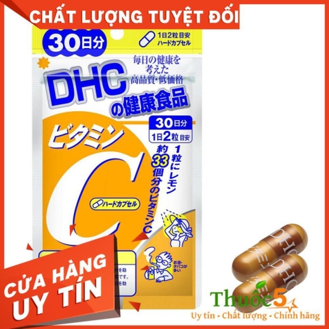 DHC Vitamin C Hard Capsule Viên Uống Bổ Sung Vitamin C Tăng Sức Đề Kháng Hộp 180 Viên