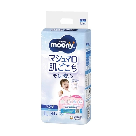 Bỉm Moony Xanh (TC) L44 Boy - Quần