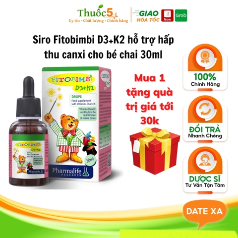 Siro Uống Fitobimbi D3K2 Chai 30ml