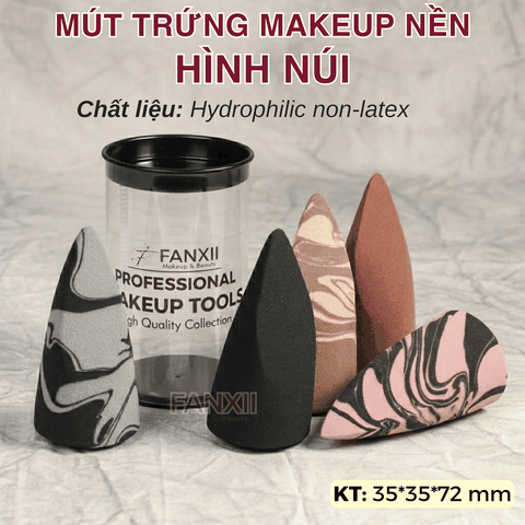 Mút Hình Núi - Mút Trứng Vát Nhọn Đầu Makeup Nền