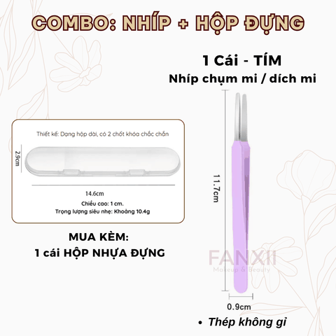 Combo: BẠC (Nhíp Dích Mi) + 1 Hộp Đựng