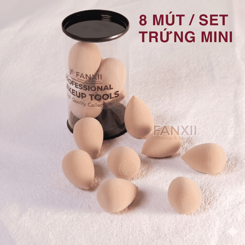 Combo : 8 Mút MINI Trứng NUDE + 1 Hộp