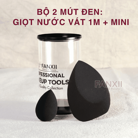 ĐEN: GIỌT NƯỚC + MINI : Bộ Mút Trứng