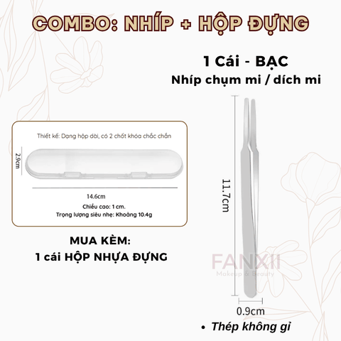 Combo: BẠC (Nhíp Dích Mi) + 1 Hộp Đựng