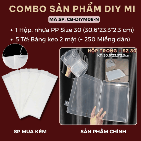 Combo DIY Mi: B01:  1 Hộp + Túi 5 Tờ Bk 2 Mặt