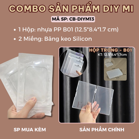 Combo DIY Mi: B01:  1 Hộp + 2 Miếng BK Silicon
