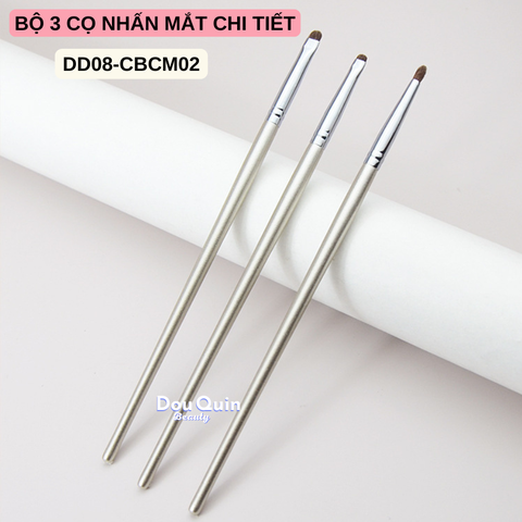 Combo 3 Cọ (Thân Bạc): Nhấn Mắt Chi Tiết