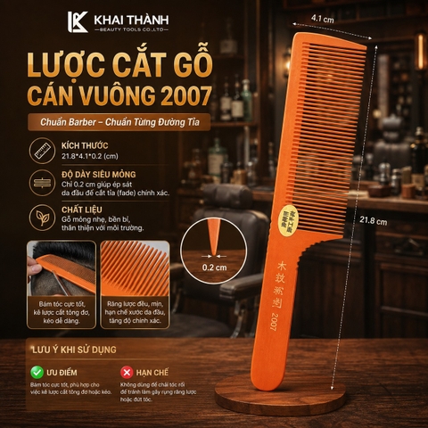 Lược Gỗ Cán Vuông 2007 (XD-11)