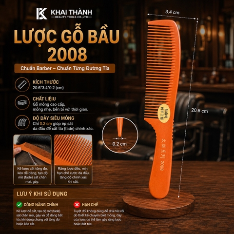 Lược Gỗ Cán Bầu 2008 (XD-12)