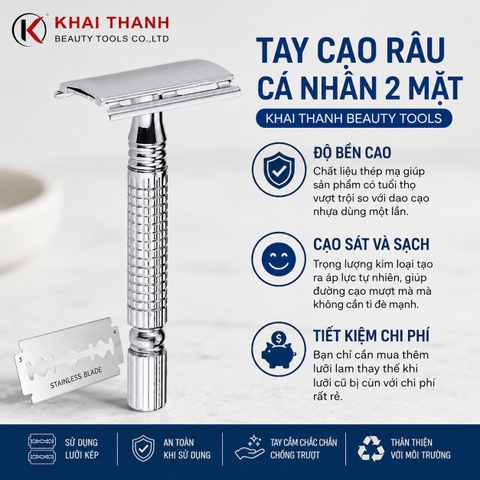 Tay Cạo Râu Cá Nhân 2 Mặt XD-50