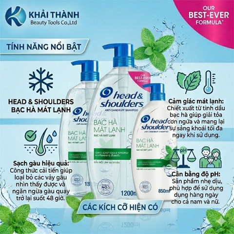 Dầu Gội Head & Shoulders Bạc Hà