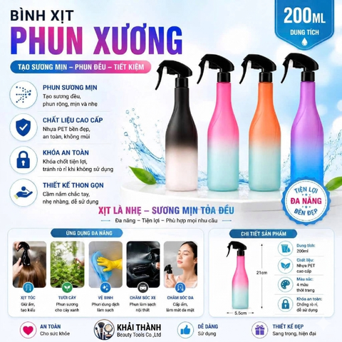 Bình Xịt Sương Cổ Dài 300ml XD-18